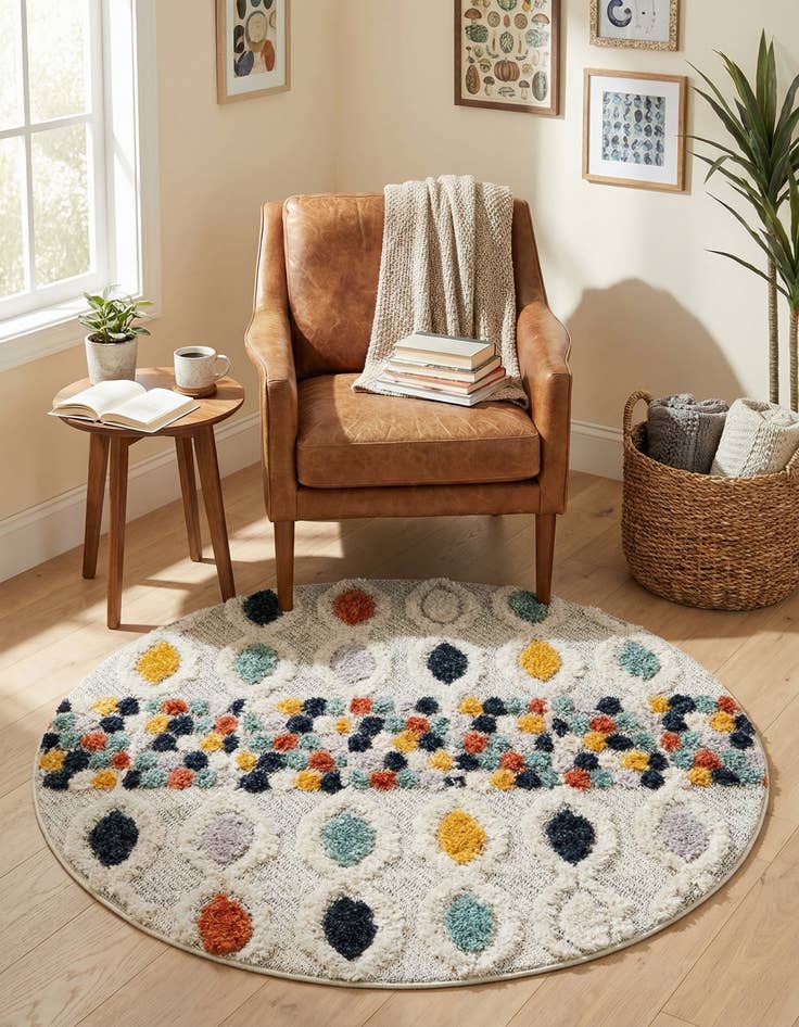 Detail image of 3' 3 x 3' 3 Cherokee Round Rug