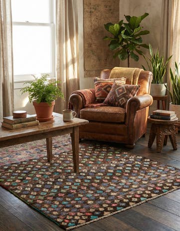 3' 9 x 5' 2 Hand Knotted Balouch Wool Rug