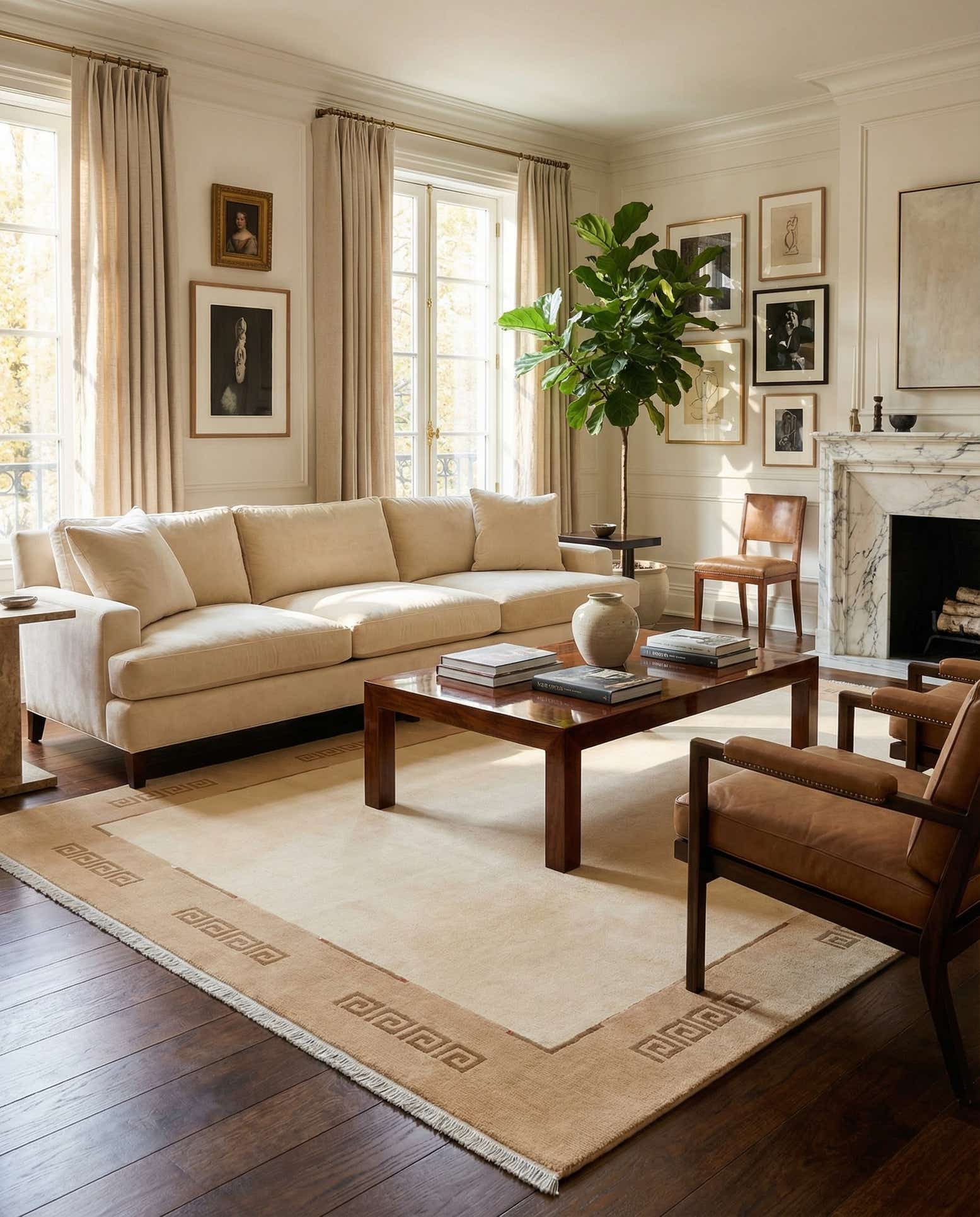 6' 6 x 9' 7 Hand Knotted Darya Wool Rug