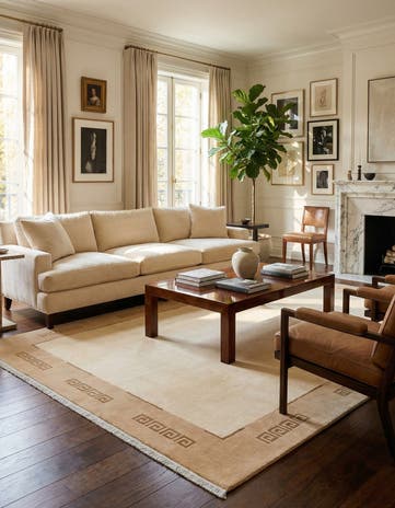 6' 6 x 9' 7 Hand Knotted Darya Wool Rug