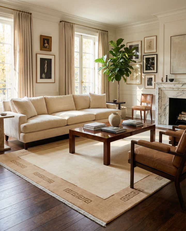 6' 6 x 9' 7 Hand Knotted Darya Wool Rug