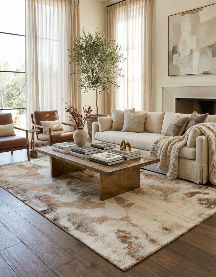 Detail image of 3' 7 x 6' 4  Hand Knotted Ultra Vintage Persian Wool Rug