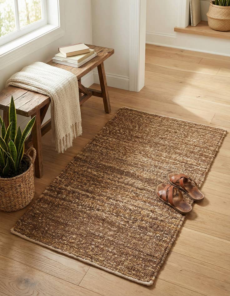 Detail image of 2' 2 x 3' 1  Hand Woven Palm Beach Jute Rug