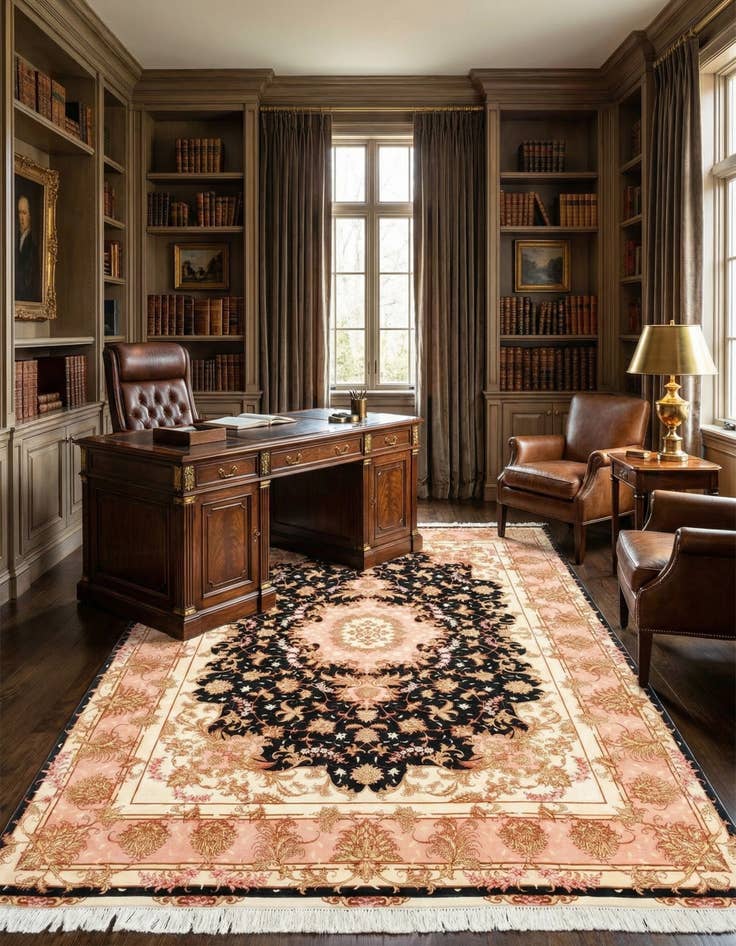 Detail image of  6' 7 x 9' 7  Hand Knotted Tabriz Persian Rug