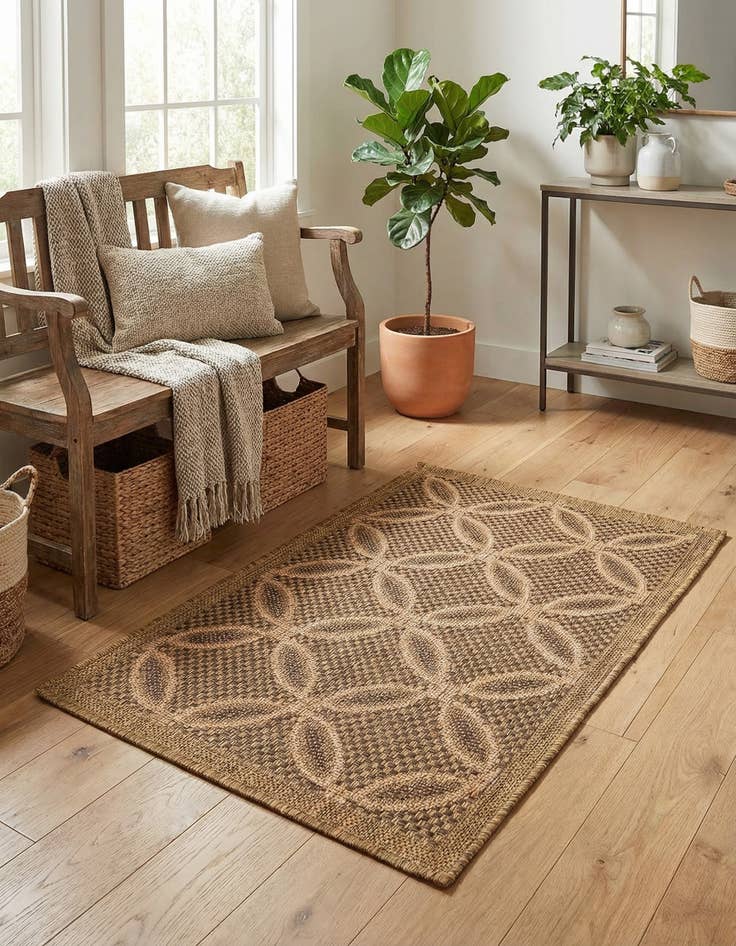 Detail image of 2' 2 x 3'  Washable Trellis Indoor / Outdoor Rug