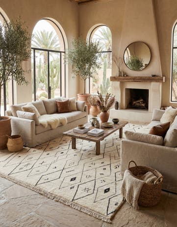 10' x 14' 8 Hand Knotted Moroccan Wool Rug
