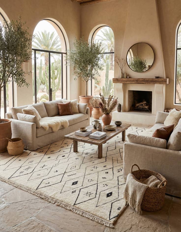 Detail image of  10' x 14' 8  Hand Knotted Moroccan Wool Rug