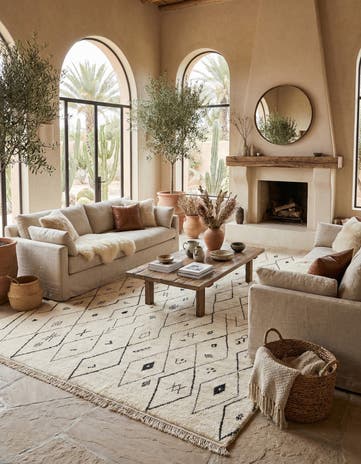 10' x 14' 8 Hand Knotted Moroccan Wool Rug