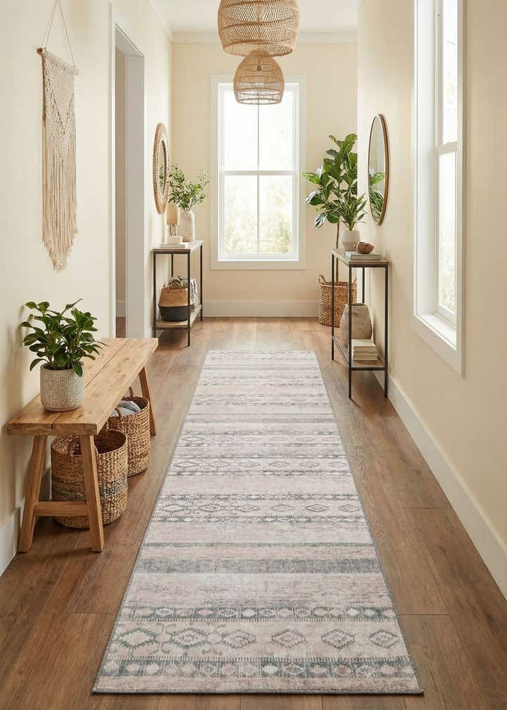 2' 6 x 12' Washable Timeless Runner Rug