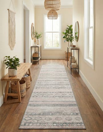 2' 6 x 12' Washable Timeless Runner Rug