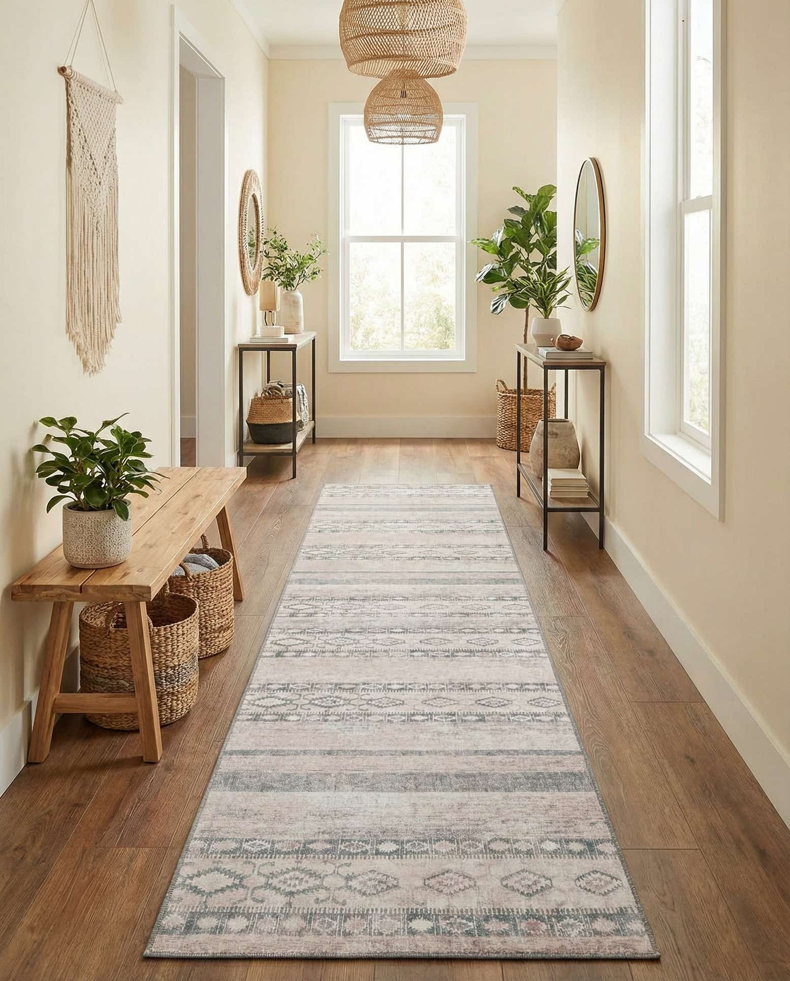 2' 6 x 12' Washable Timeless Runner Rug