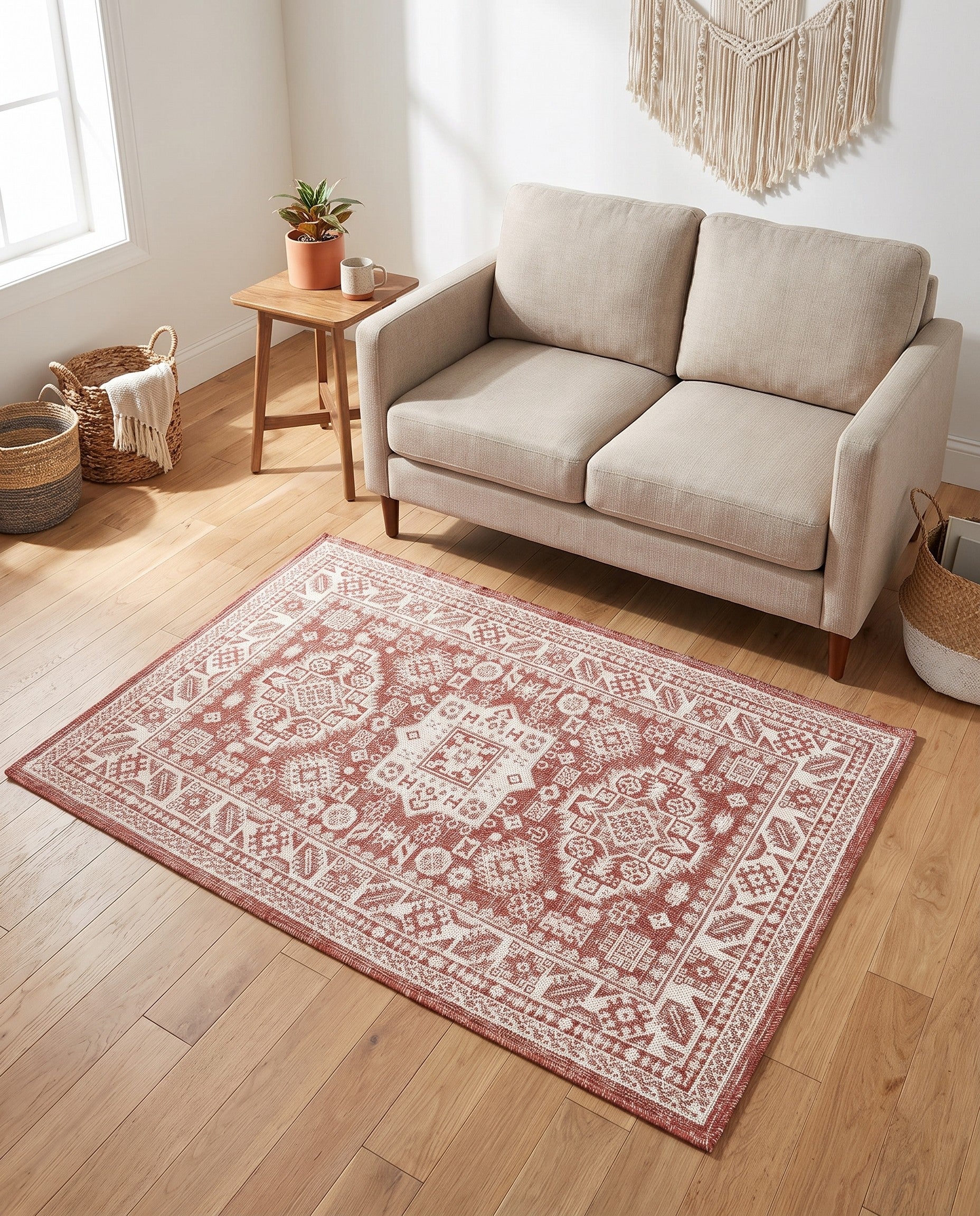 3' x 5' 3 Easy-Clean Aztec Indoor / Outdoor Rug
