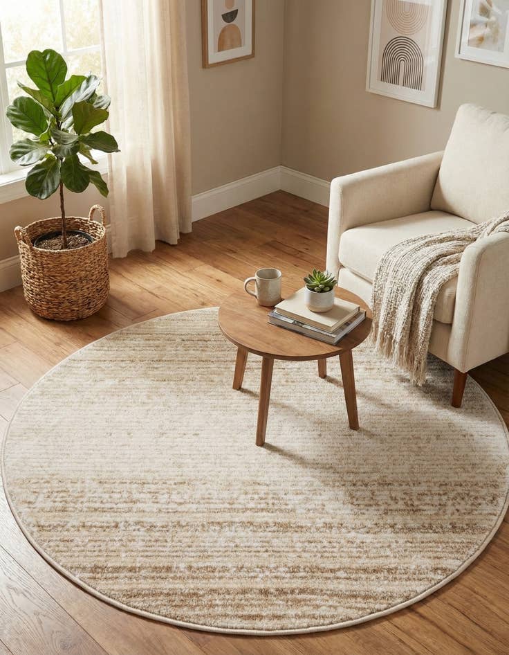 Detail image of 3' 3 x 3' 3 Gemstone Round Rug