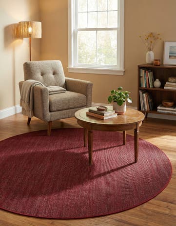 Burgundy SoHo Round Rug