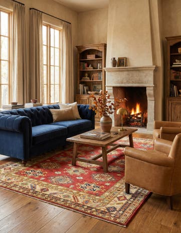 5' 9 x 7' 10 Hand Knotted Kazak Oriental Rug