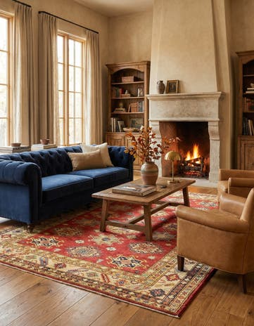 5' 9 x 7' 10 Hand Knotted Kazak Oriental Rug