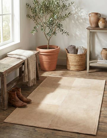 2' x 3' Cowhide Leather Rug
