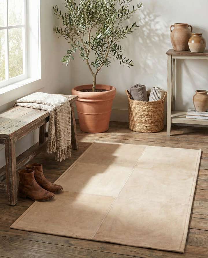 2' x 3' Cowhide Leather Rug