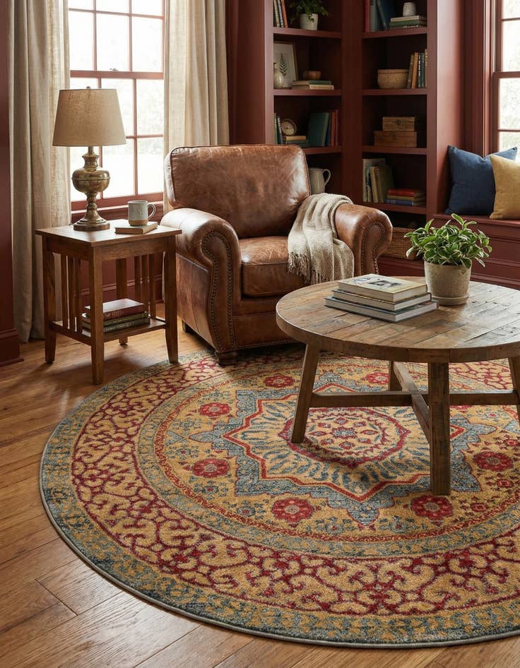 Detail image of 5' x 5' Mamluk Round Rug