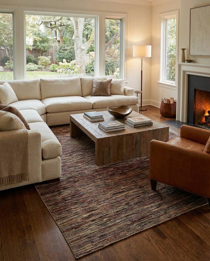 Detail image of 9' 1 x 11' 10 Hand Knotted Modern Ziegler Wool Rug