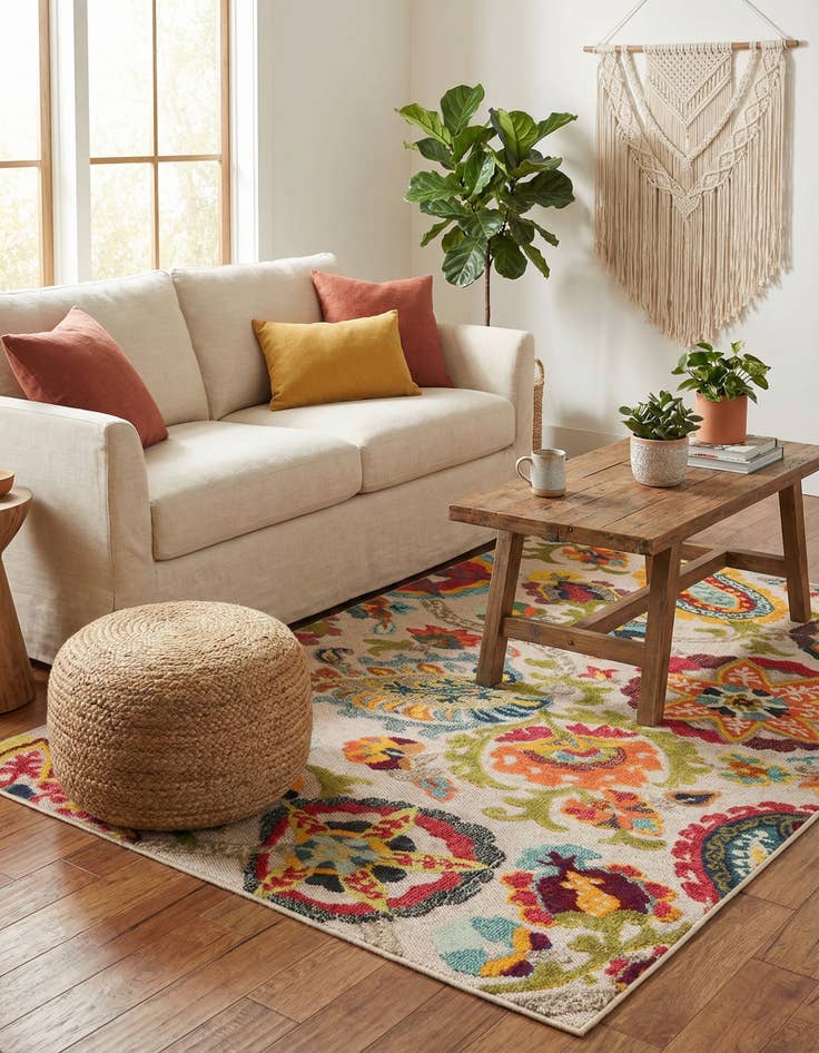 Detail image of 5' x 7' Easy-Clean Casablanca Indoor / Outdoor Rug