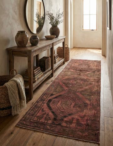 4' x 10' 4 Hand Knotted Ultra Vintage Persian Wool Runner Rug