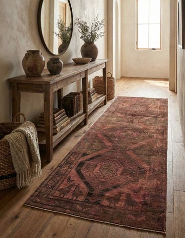 4' x 10' 4 Hand Knotted Ultra Vintage Persian Wool Runner Rug