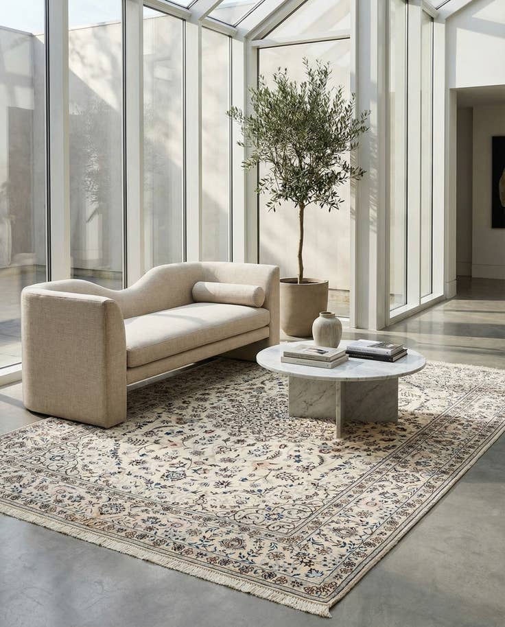 Detail image of 4' 4 x 7' Hand Knotted Nain Rug