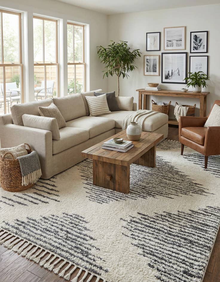 Detail image of 10' x 14' Serenity Shag Rug