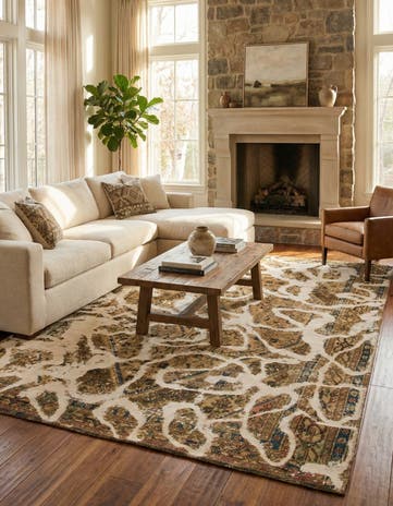 6' x 9' 4 Hand Knotted Ultra Vintage Persian Wool Rug