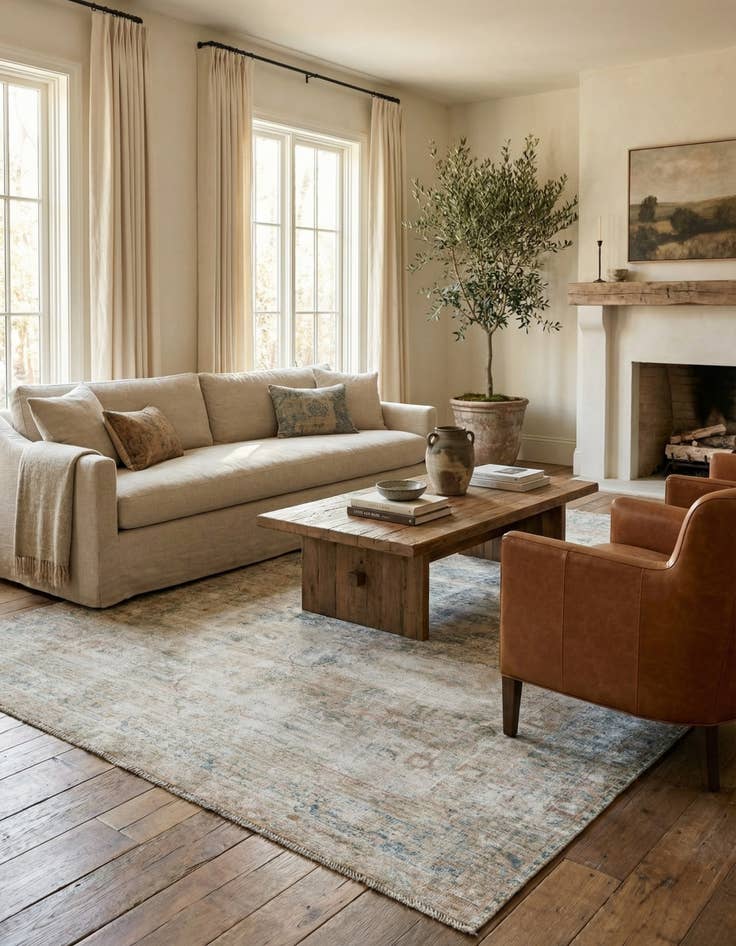 Detail image of 6' 3 x 9' 2  Hand Knotted Ultra Vintage Persian Wool Rug