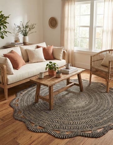 10' x 10' Handmade Braided Jute Round Rug