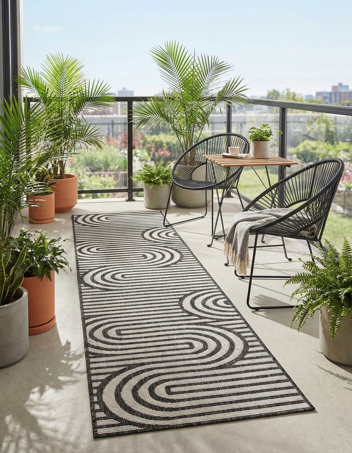 2' x 8' Easy-Clean Modern Indoor / Outdoor...