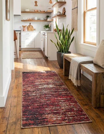 Rust Red Asha Runner Rug