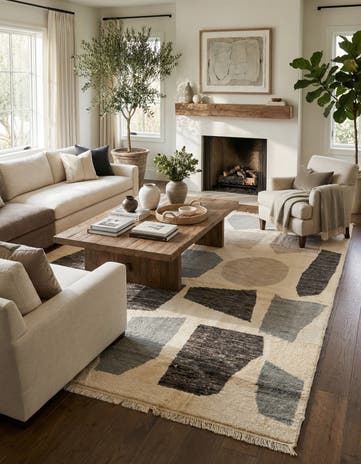 9' 1 x 12' 6 Hand Knotted Moroccan Wool Rug
