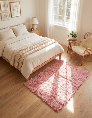 4' x 5' Hand Knotted Moroccan Wool Rug