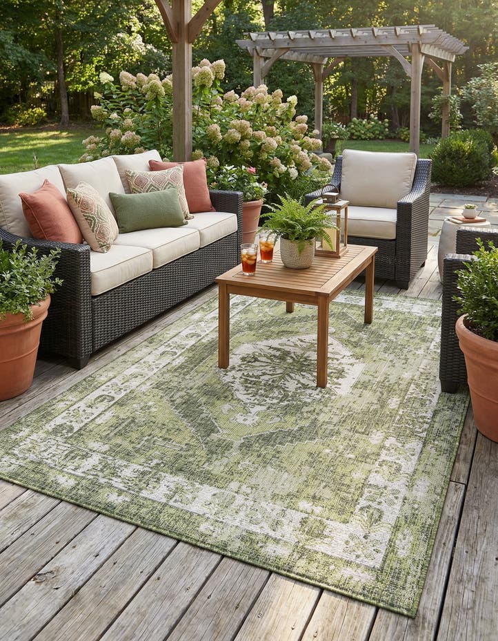 5' 3 x 8' Easy-Clean Traditional Indoor / Ou...