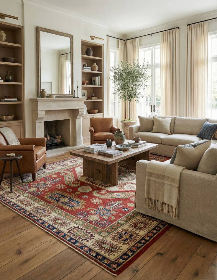 Detail image of 6' 3 x 8' 7  Hand Knotted Kazak Rug