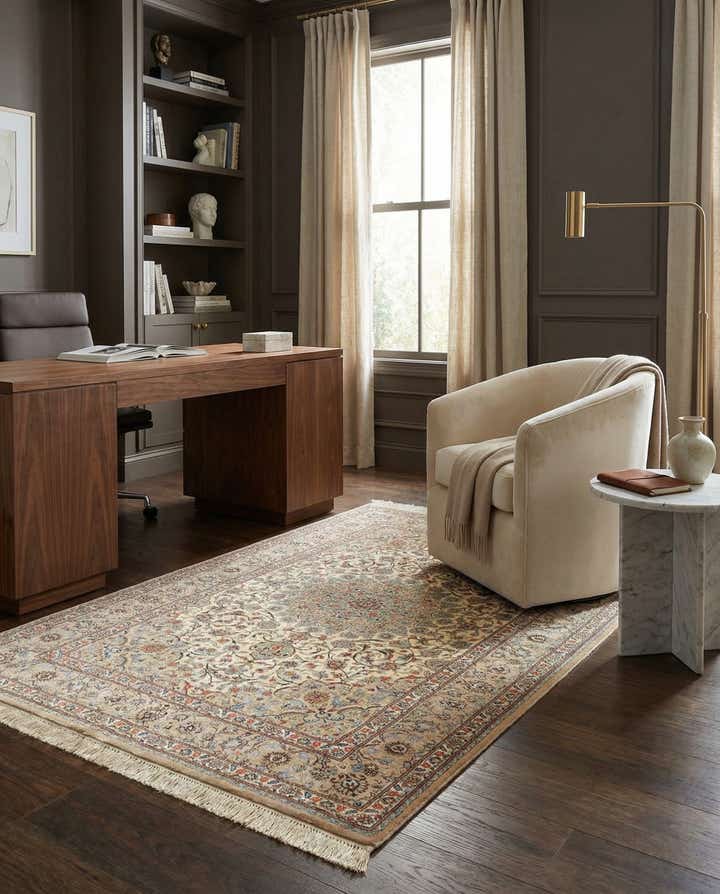 3' 3 x 4' 11 Ghom Silk Rug