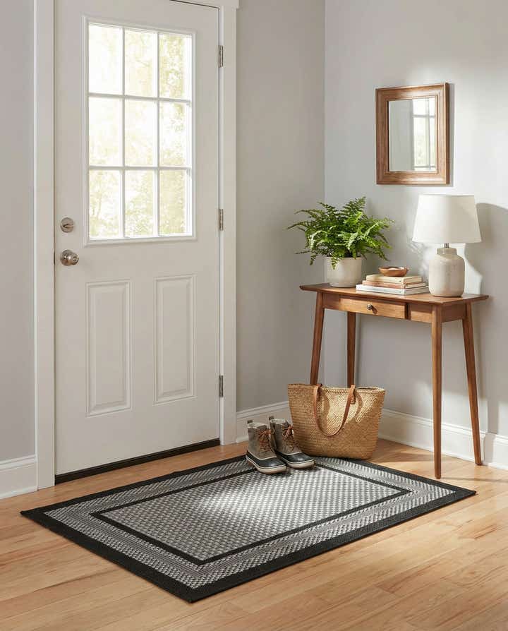 2' 2 x 3' Easy-Clean Border Indoor / Outdoor Rug