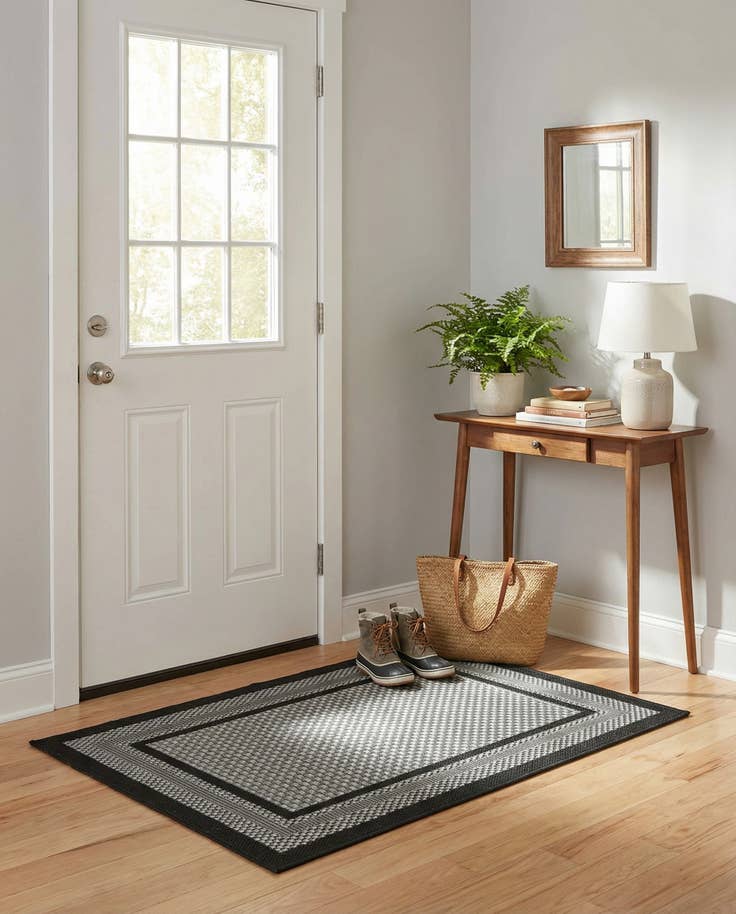 Detail image of 2' 2 x 3' Easy-Clean Border Indoor / Outdoor Rug