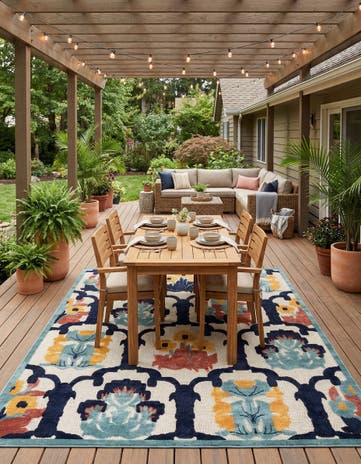 9' x 12' Easy-Clean Belize Indoor / Outdoor Rug