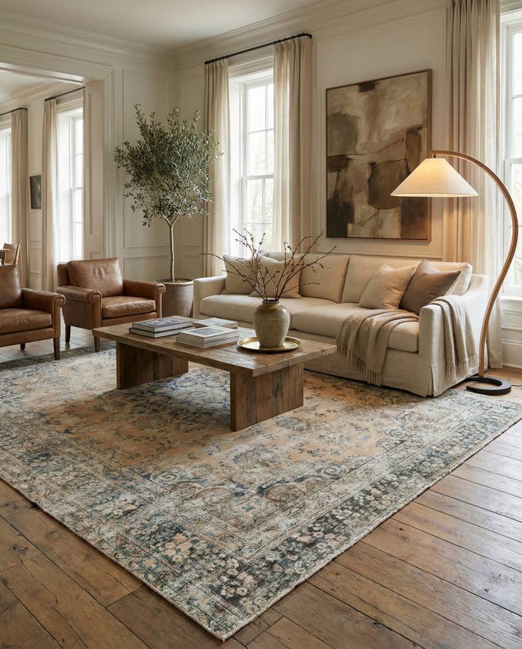 Detail image of 9' 6 x 11' 10 Hand Knotted Ultra Vintage Persian Wool Rug