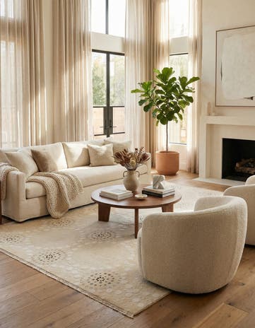 8' x 10' 2 Hand Knotted Darya Wool Rug