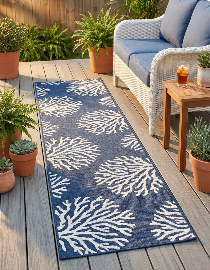 Detail image of 2' 7 x 12'  Washable Sabrina Soto Indoor / Outdoor Runner Rug