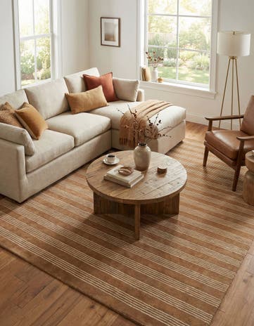 7' 10 x 7' 10 Jill Zarin Striped Wool Square Rug