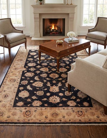5' 7 x 8' Hand Knotted Ziegler Rug