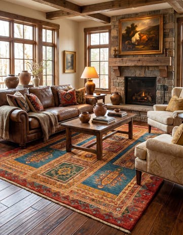4' 11 x 6' 9 Luribaft Wool Rug