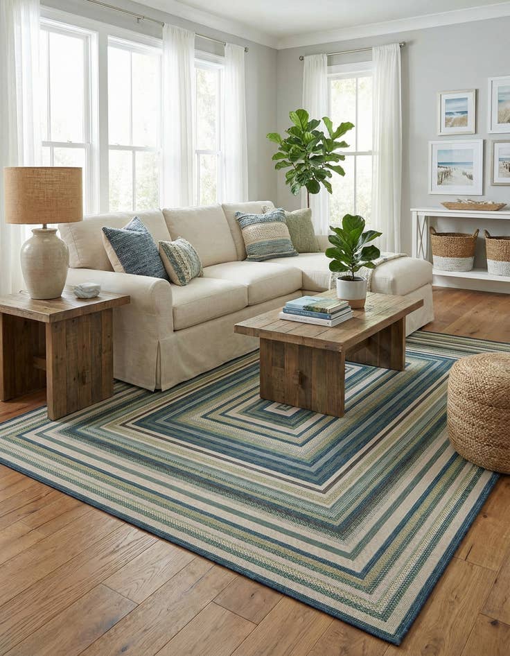 Detail image of 9' x 12' Easy-Clean Baja Indoor / Outdoor Rug