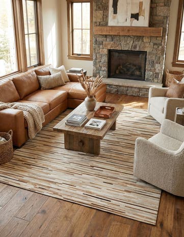 5' 1 x 7' 11 Cowhide Stocks Rug